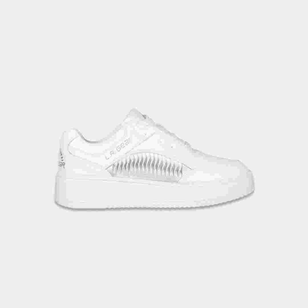 David LA Gear Kids Flame Sneakers | White Lowtop Style