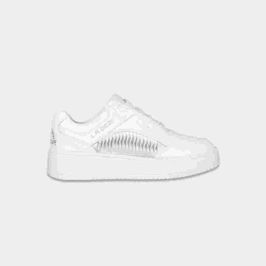 David LA Gear Kids Flame Sneakers | White Lowtop Style