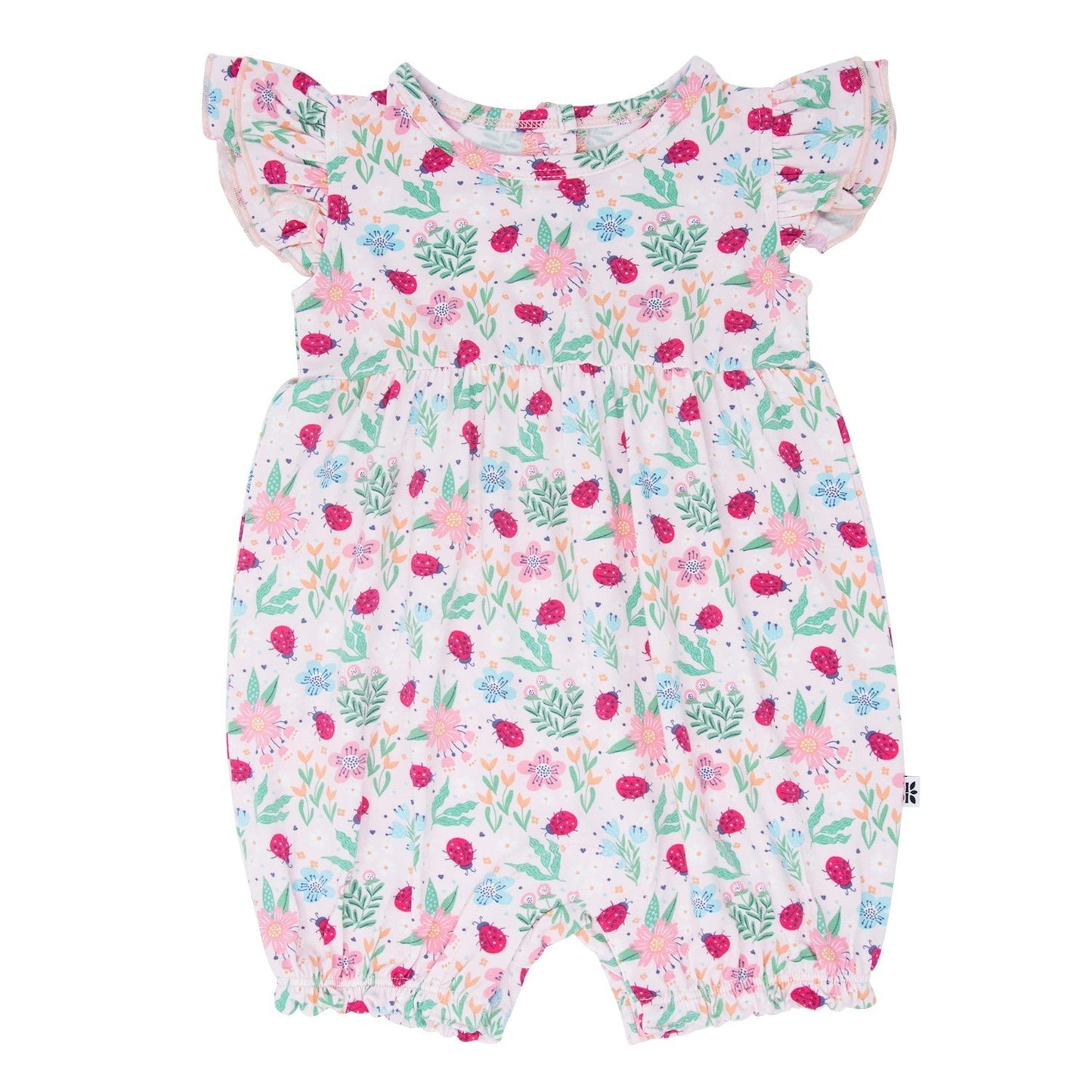 Ladybug Flower Garden Ruffle Romper