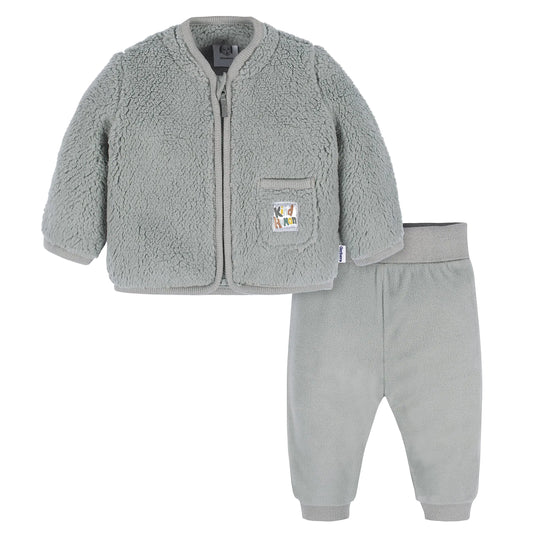 Gerber Baby Boys Toddler Sherpa Jacket & Jogger Pant Set