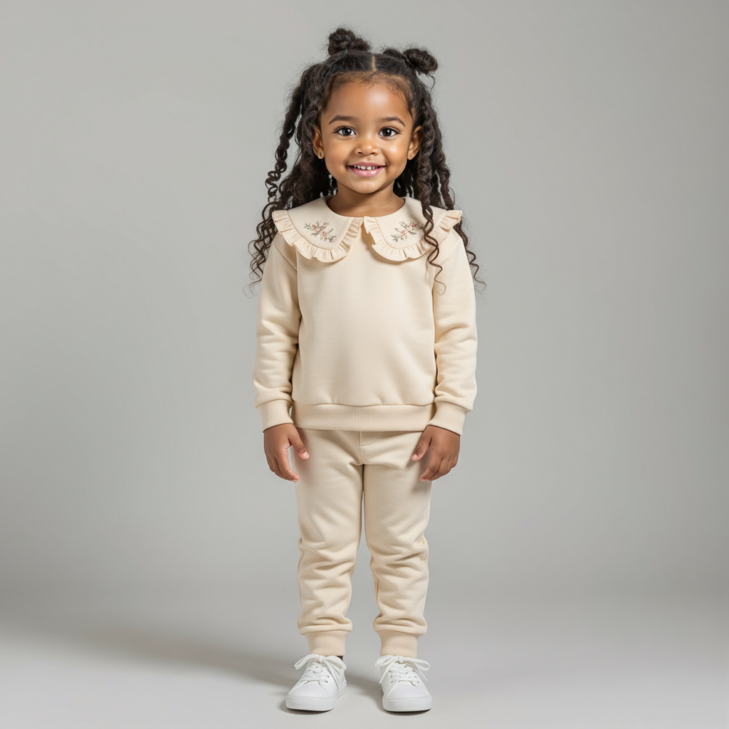 Carla Embroidered Collar Jogger Det