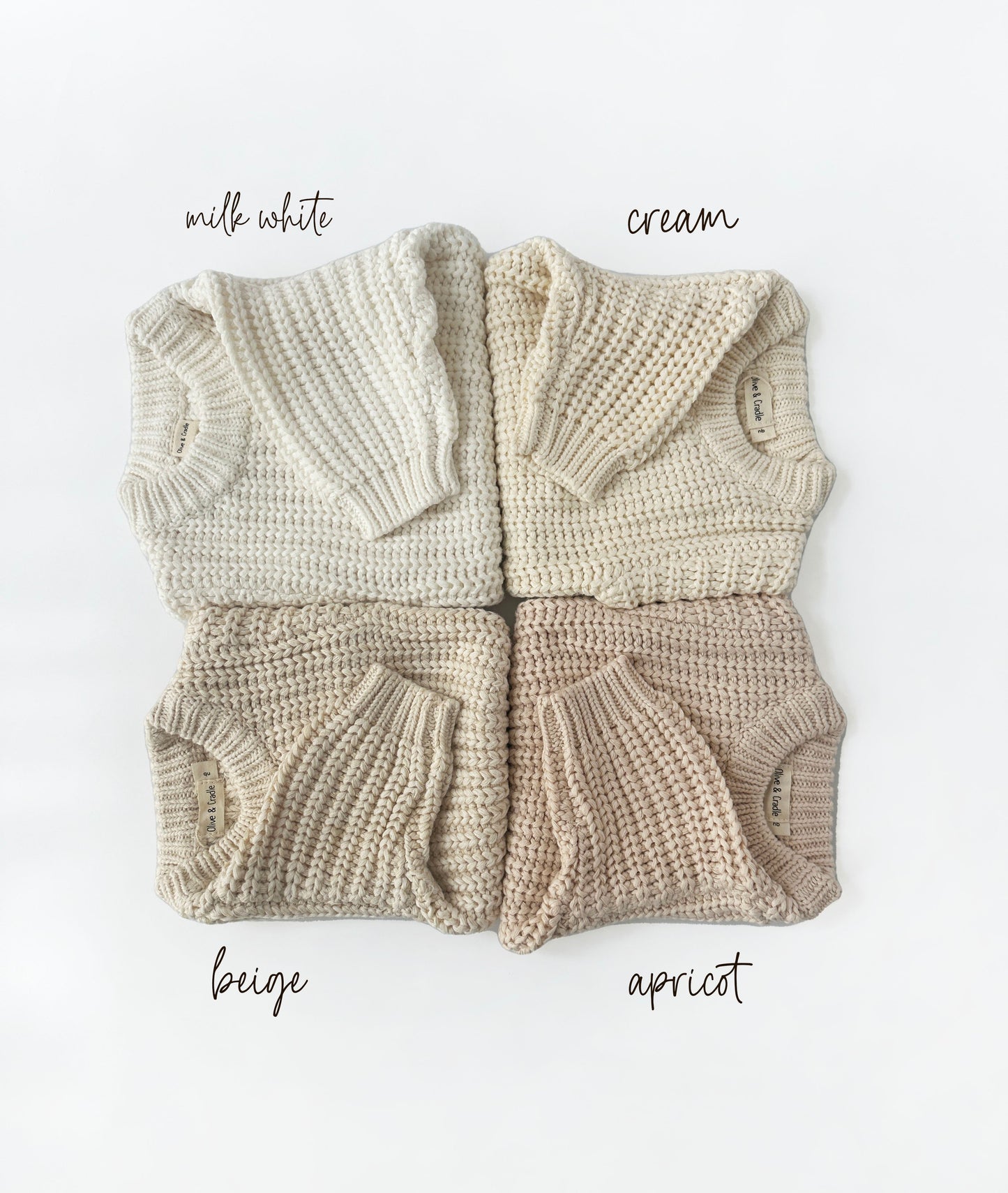 Baby Chunky Knit Braided Sweater | Pastels