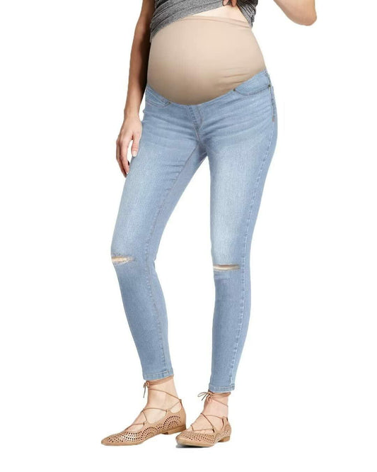 Sherril Comfy Stretch Women's Skinny Maternity Jeans S Light Wash
