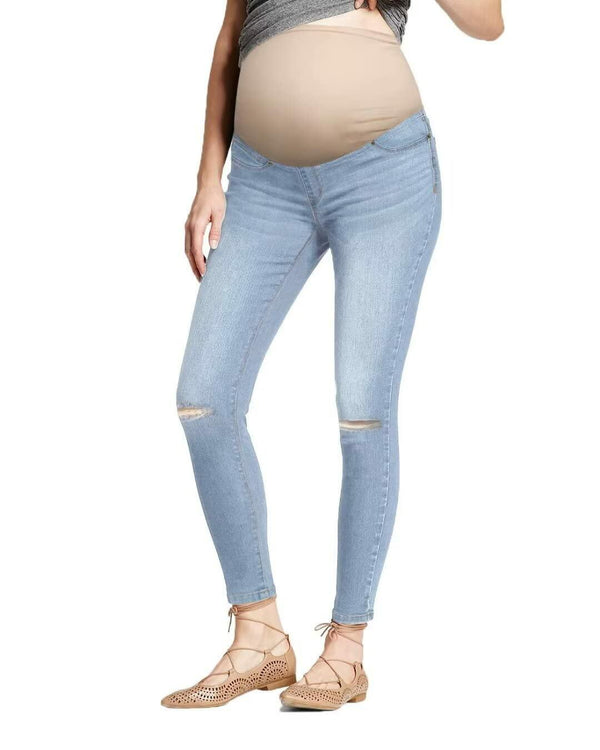 Sherril Comfy Stretch Women's Skinny Maternity Jeans S Light Wash