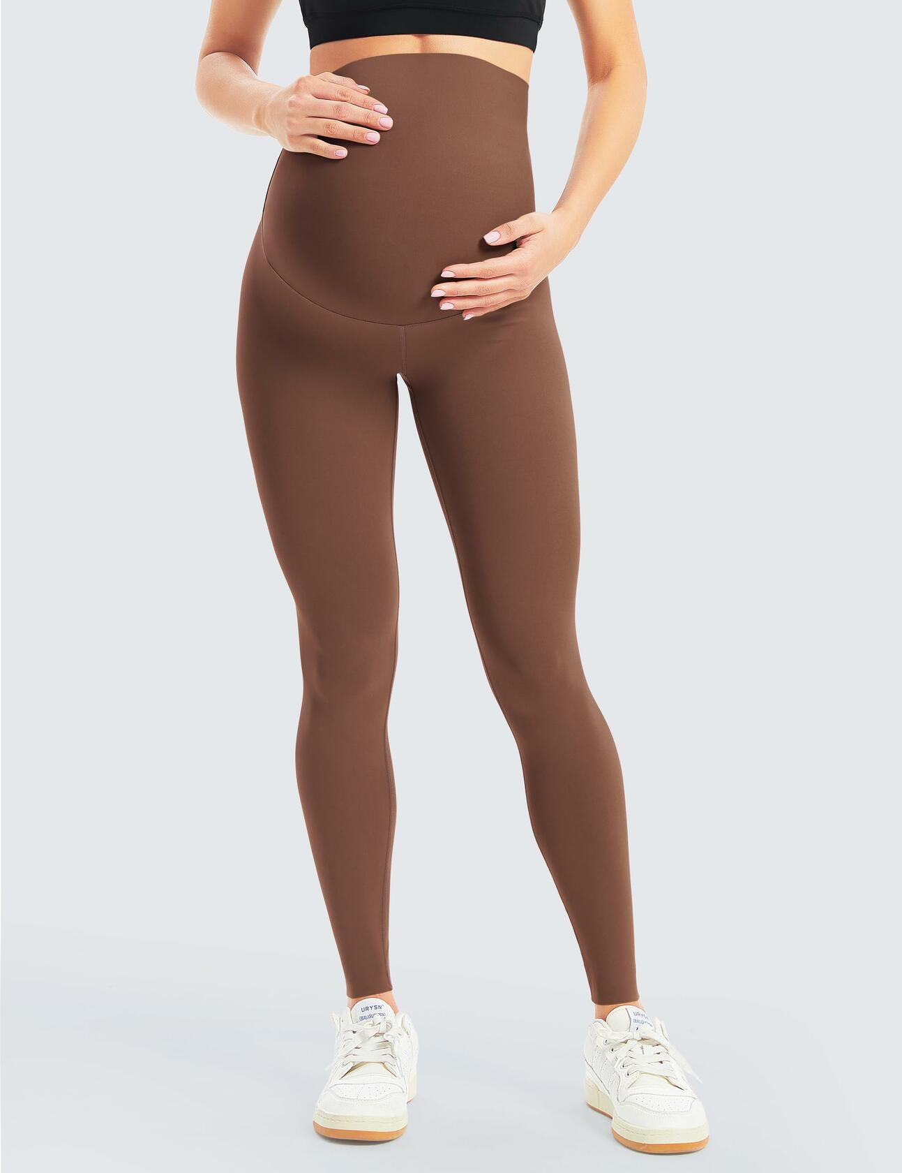 Violett Maternity Leggings Over Belly Full Length Yoga Pants