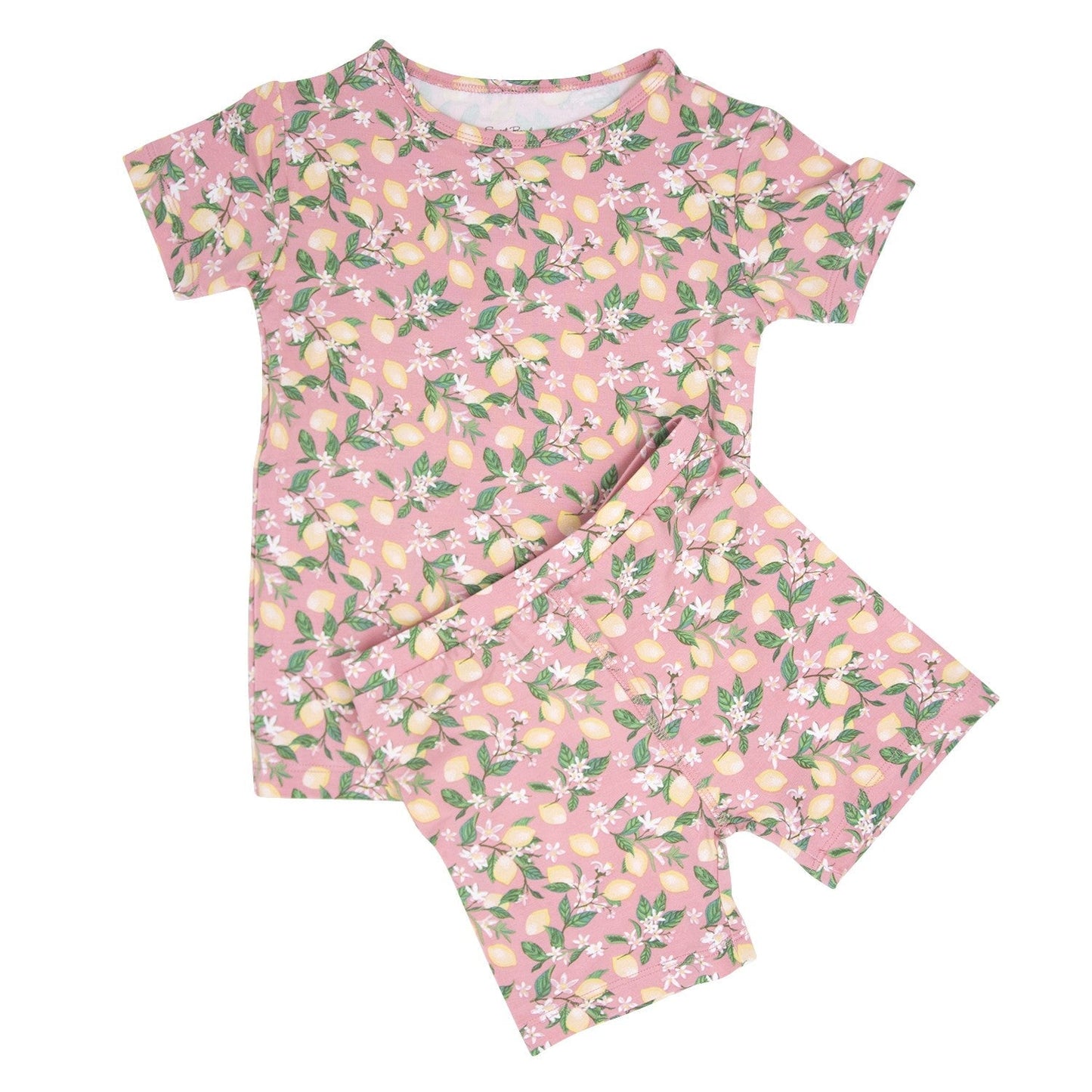 Rafaela Pink Lemon Floral Print Summer Pajama Set