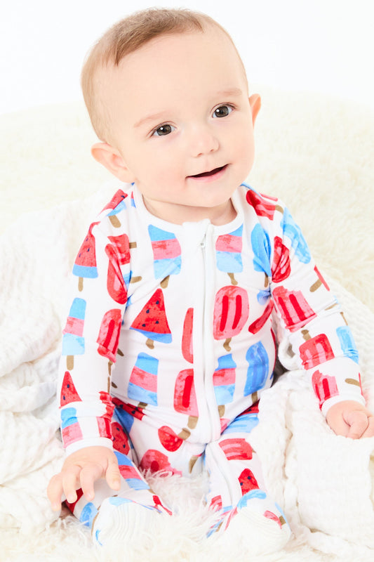 Giovanni Soft & Stretchy Zipper Footie - Popsicles - GuGuTon baby store - Baby Fashion - Toddlers Outfits - Babies Outfits - Toddler Clothes - Kids Clothing - Newborn Clothes - Newborn Wear - Kids Wear - Trending Clothes - Trending Outfits - Fall Fashion - Winter Fashion - Girls Clothes - Boys Clothes - Babies Wear - Kids Accessories - KidsWear - Summer Clothes - Summer Fashion - Summer Trend - Falls Sweaters - Tops - Bottom - Jeans - Blouse - Dresses - Newborn Dresses - Toys