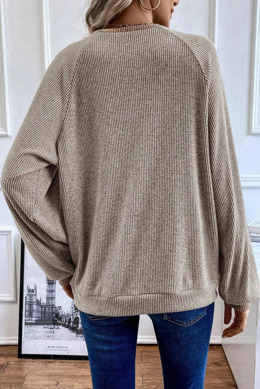 Laurent Quarter Buttoned Long Sleeve Top