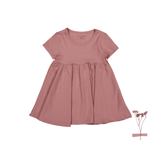 The Short Sleeve Dress - Rosewood