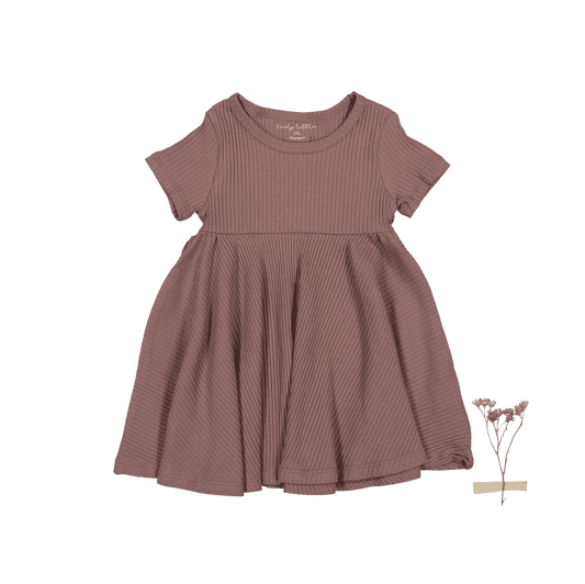 Short Sleeve Dress for Kids - Mink by Lovely Littles