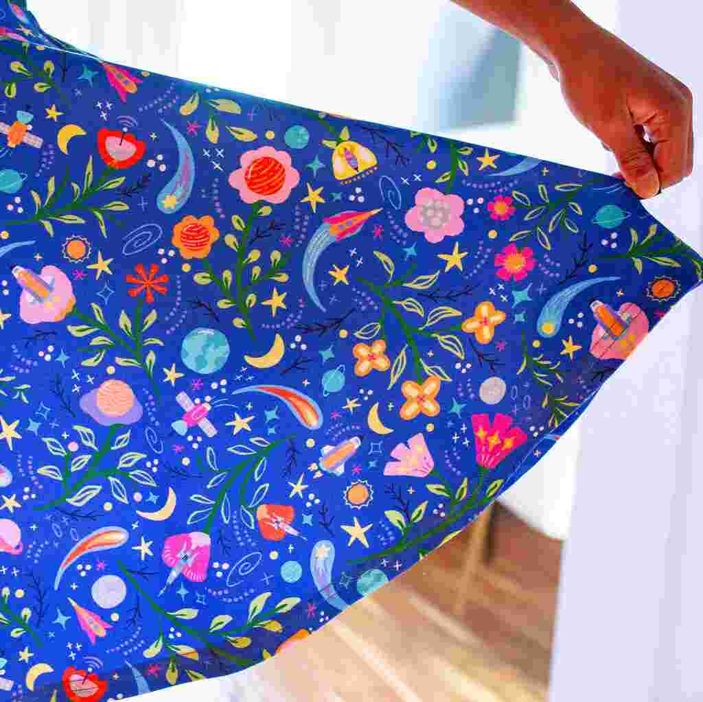 Space Paisley Sleeveless Play Dress with Pockets