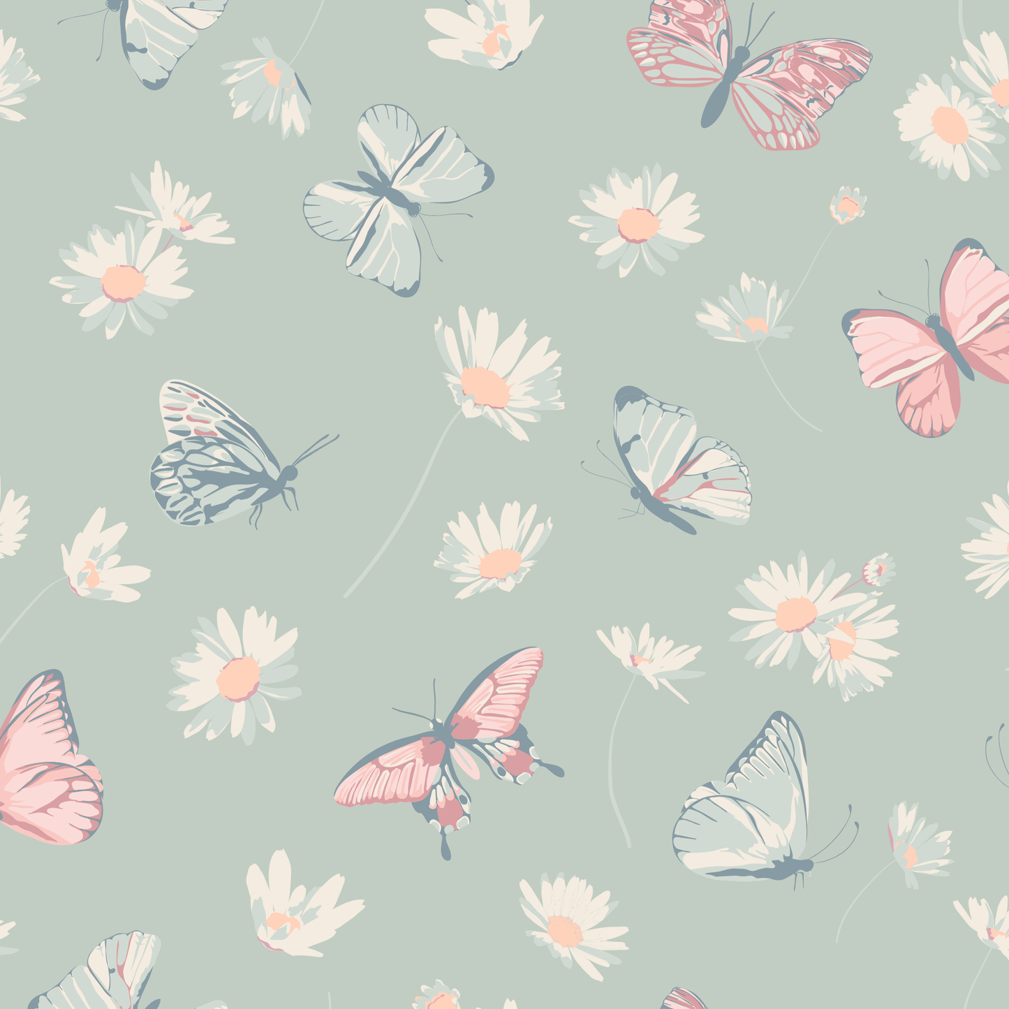 Carmelo Mint Butterfly Daisy Bamboo Ruffle Baby Footie