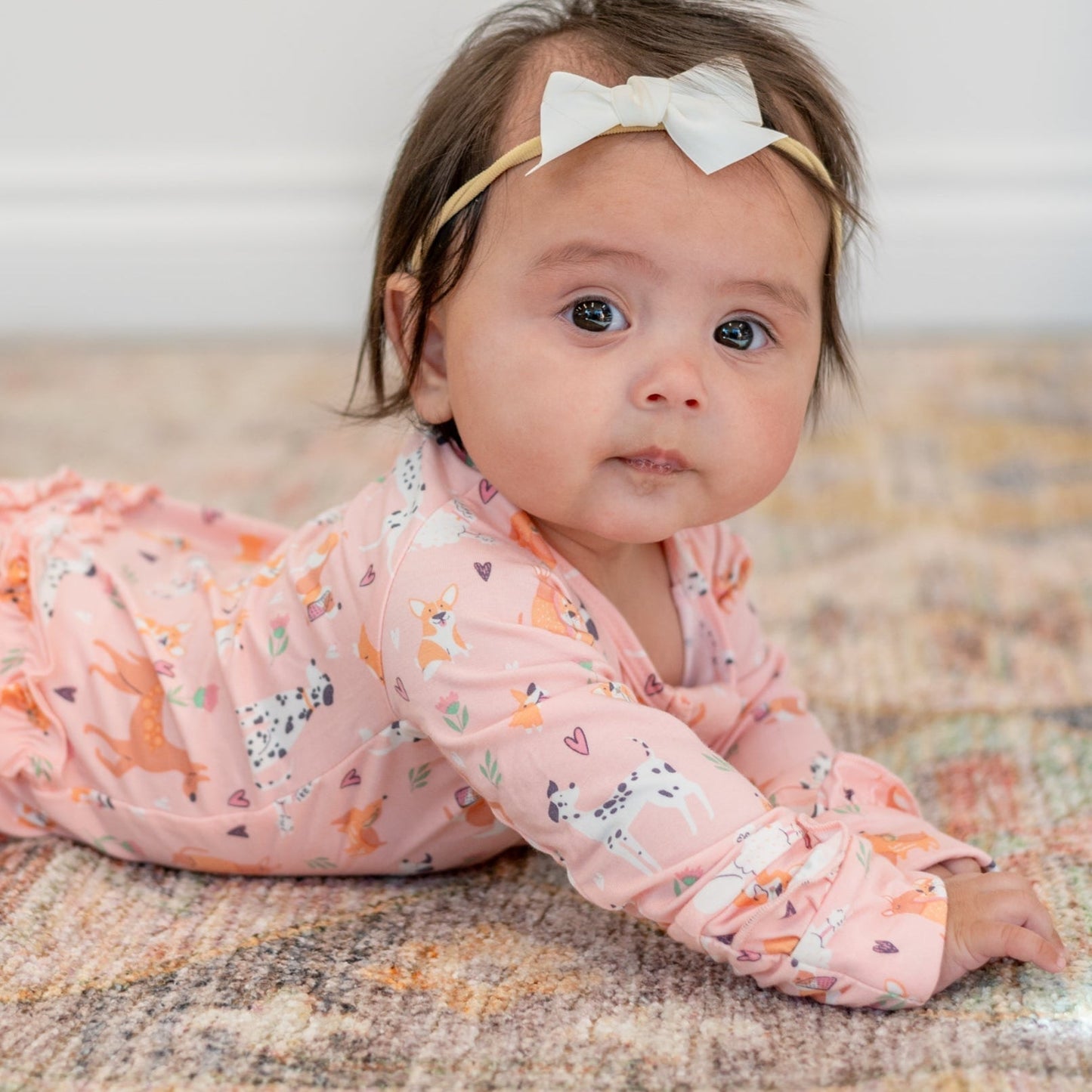 Dalmatian Poodle Puppy Ruffle Footie