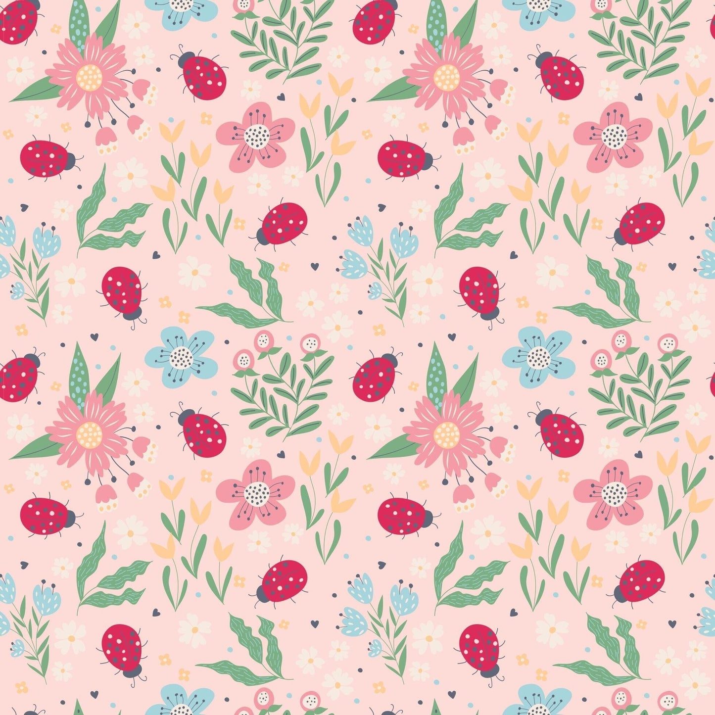 Ladybug Flower Garden Ruffle Romper