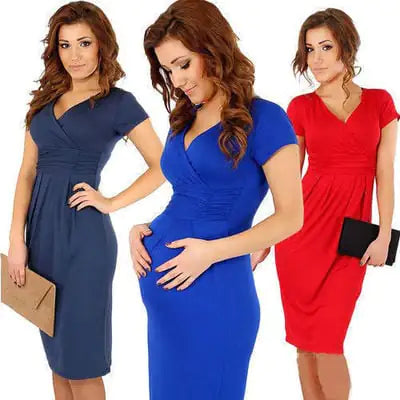 Maren Maternity Stretch Dress for Expecting Mothers