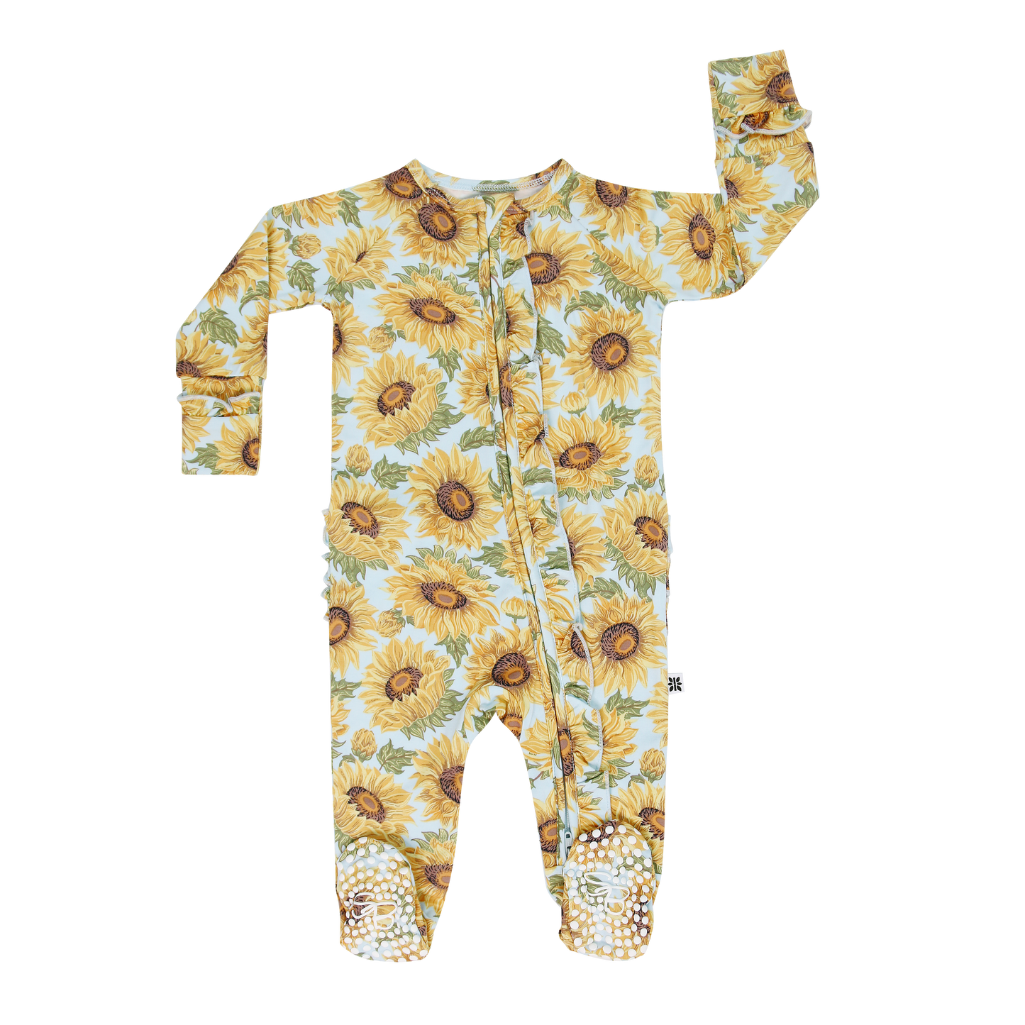 Sammy's Sunflower Ruffle Footie