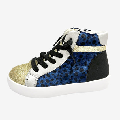 Abby Navy Color Fashion Elevate Sneakers