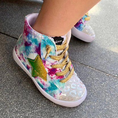 Avery Metallic Glitter Sneakers for Fashionable Style