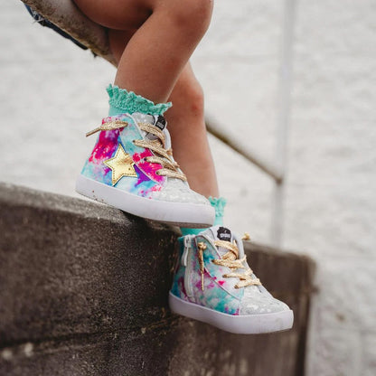 Avery Metallic Glitter Sneakers for Fashionable Style