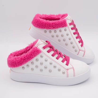 Brooke Cozy Fleece Pink Sneakers