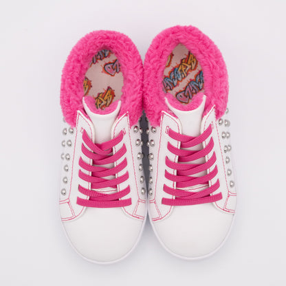 Brooke Cozy Fleece Pink Sneakers