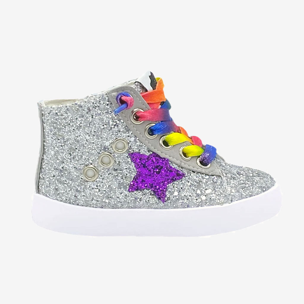 Gemma Purple Glitter Star sneakers