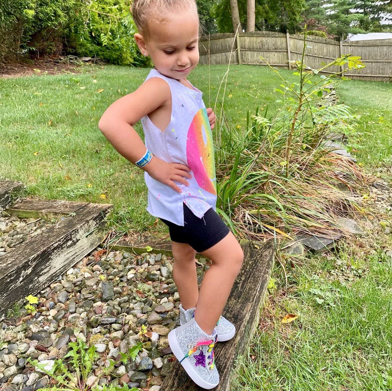 Gemma Purple Glitter Star sneakers