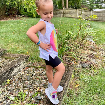 Gemma Purple Glitter Star sneakers