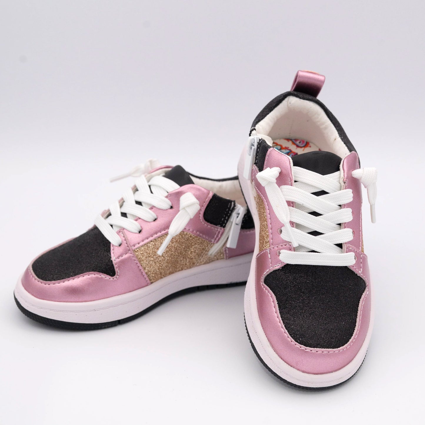 Harlow Low Top Glitter Pink Sneakers