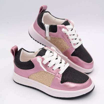 Harlow Low Top Glitter Pink Sneakers