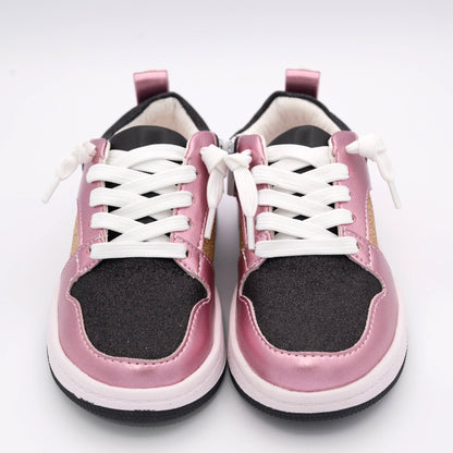 Harlow Low Top Glitter Pink Sneakers