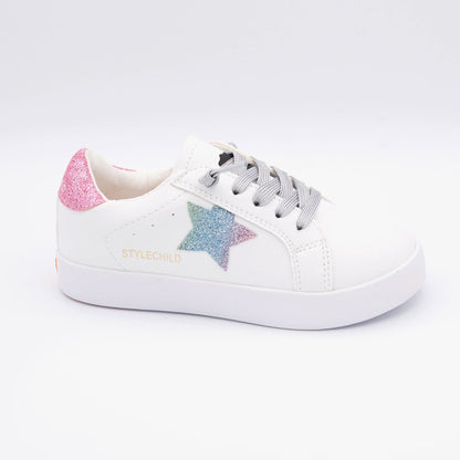 Jaymes Silver Metallic Sneakers for Women - Glam in Comfort