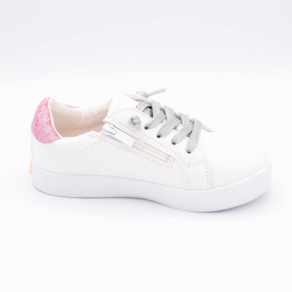 Jaymes Silver Metallic Sneakers for Women - Glam in Comfort