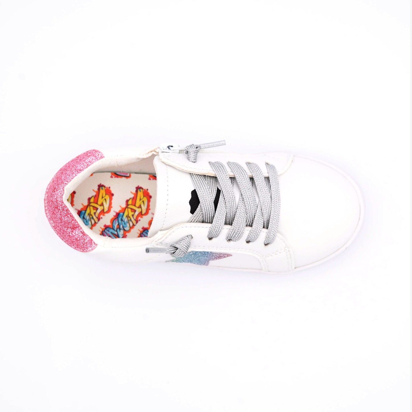 Jaymes Silver Metallic Sneakers for Women - Glam in Comfort