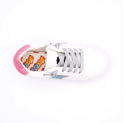 Jaymes Silver Metallic Sneakers for Women - Glam in Comfort