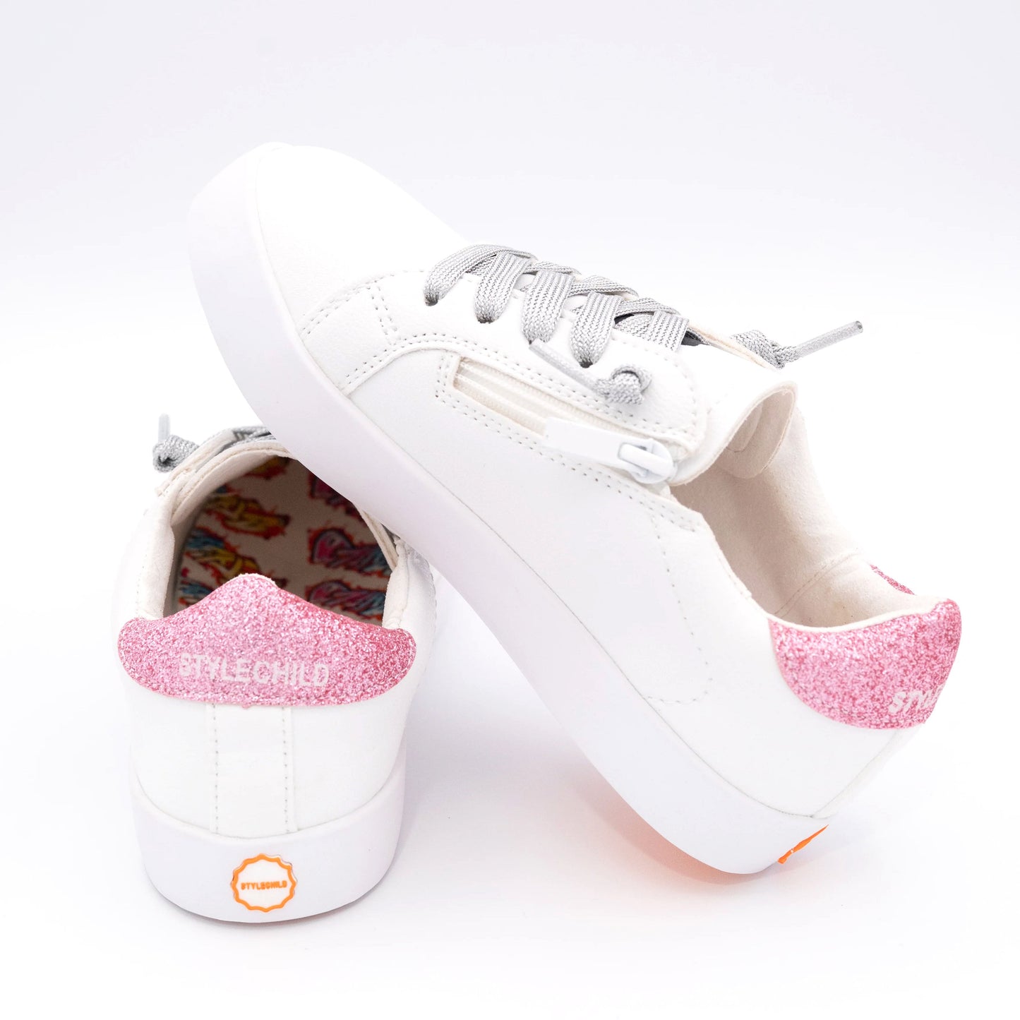 Jaymes Silver Metallic Sneakers for Women - Glam in Comfort