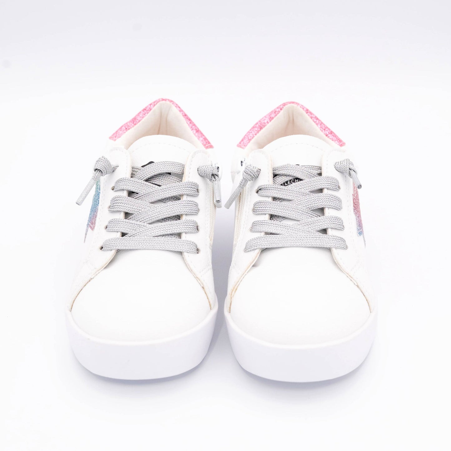 Jaymes Silver Metallic Sneakers for Women - Glam in Comfort