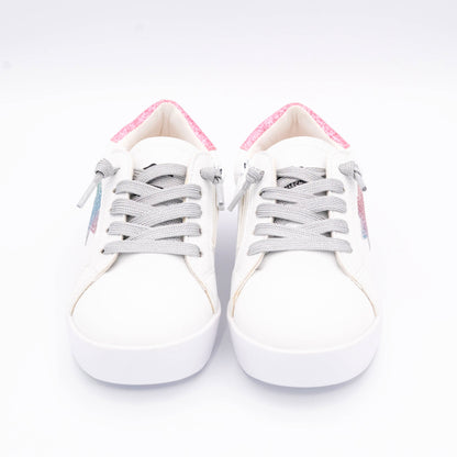 Jaymes Silver Metallic Sneakers for Women - Glam in Comfort