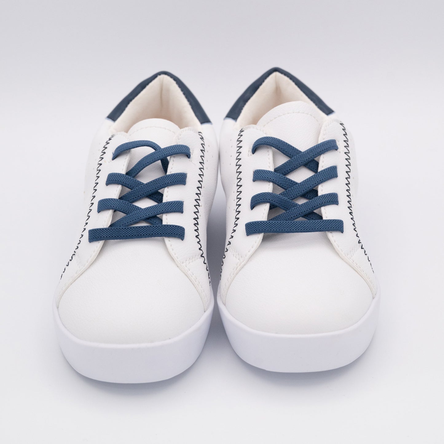 Jordy Navy Lower Leather White Sneakers
