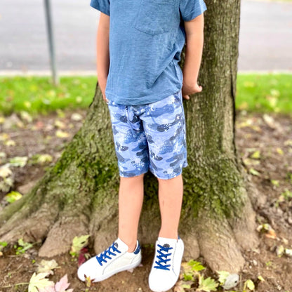 Jordy Navy Lower Leather White Sneakers