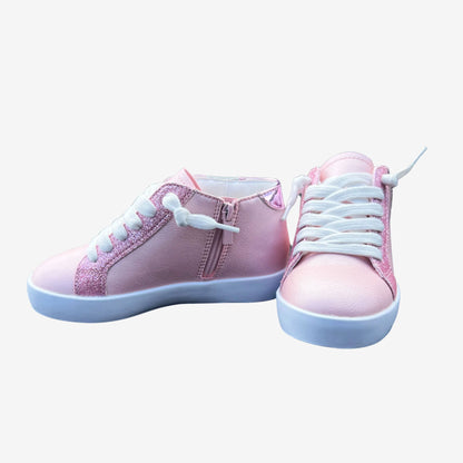 Elegant Pink Glitter Sneakers for Women