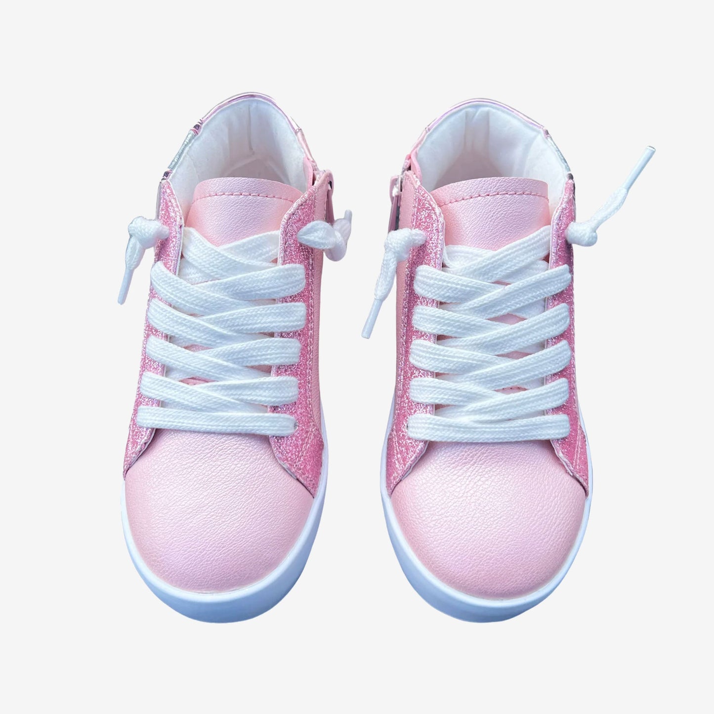 Elegant Pink Glitter Sneakers for Women