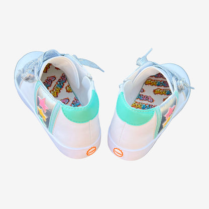 Stella Metallic Leather Blue Sneakers