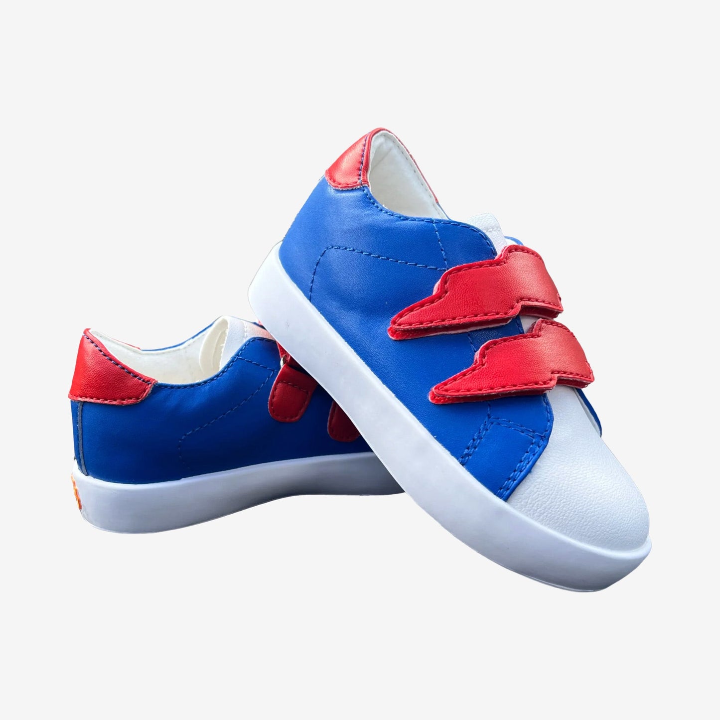 Wolff Low Velcro Straps Leather Sneakers