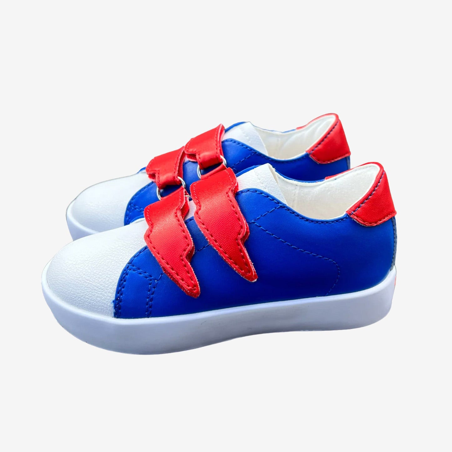 Wolff Low Velcro Straps Leather Sneakers