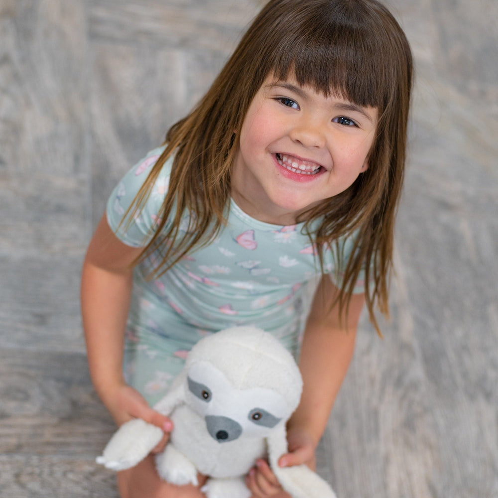 Raulina Mint Butterfly Daisy Bamboo Summer Pajama Set