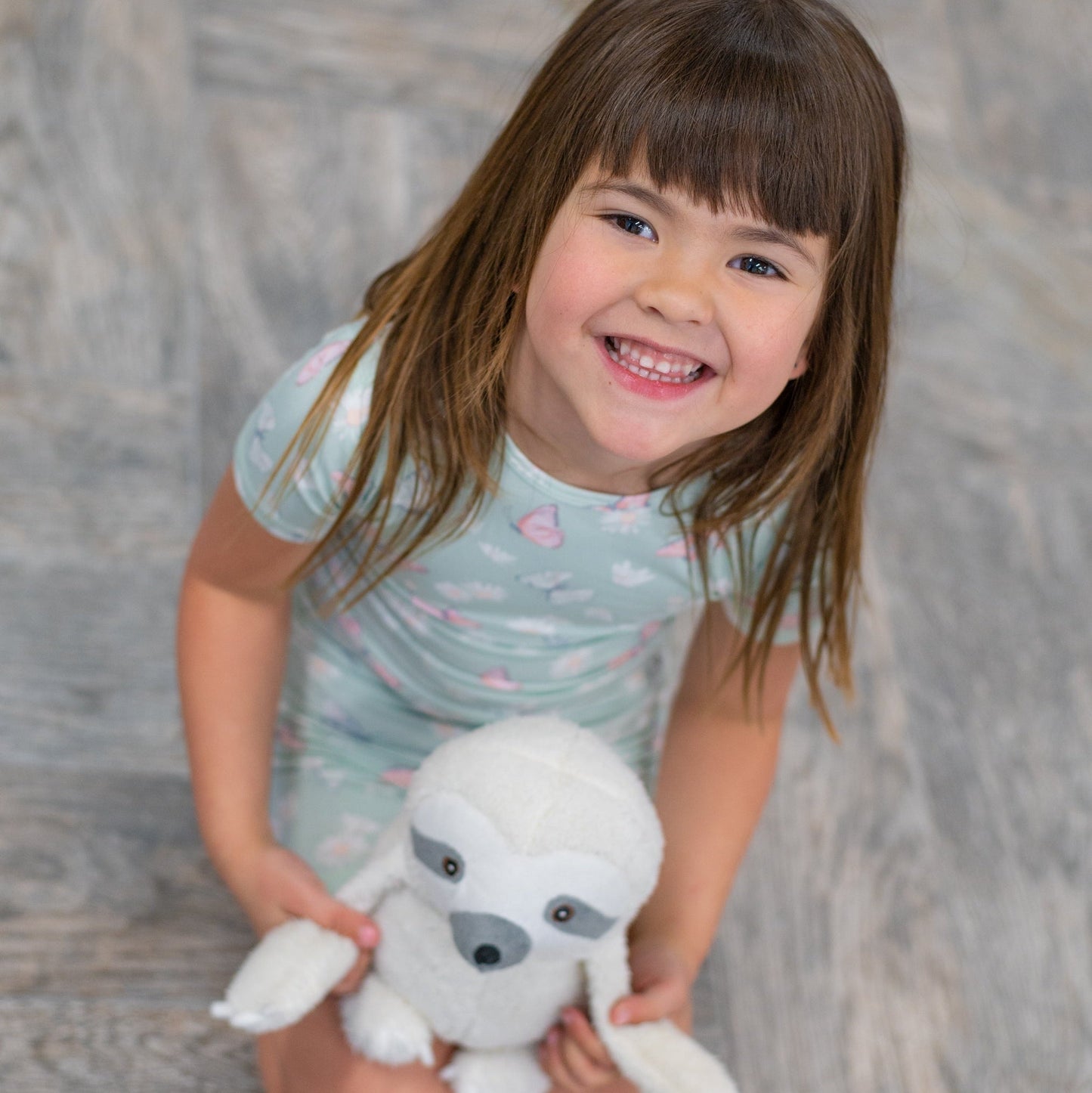 Raulina Mint Butterfly Daisy Bamboo Summer Pajama Set