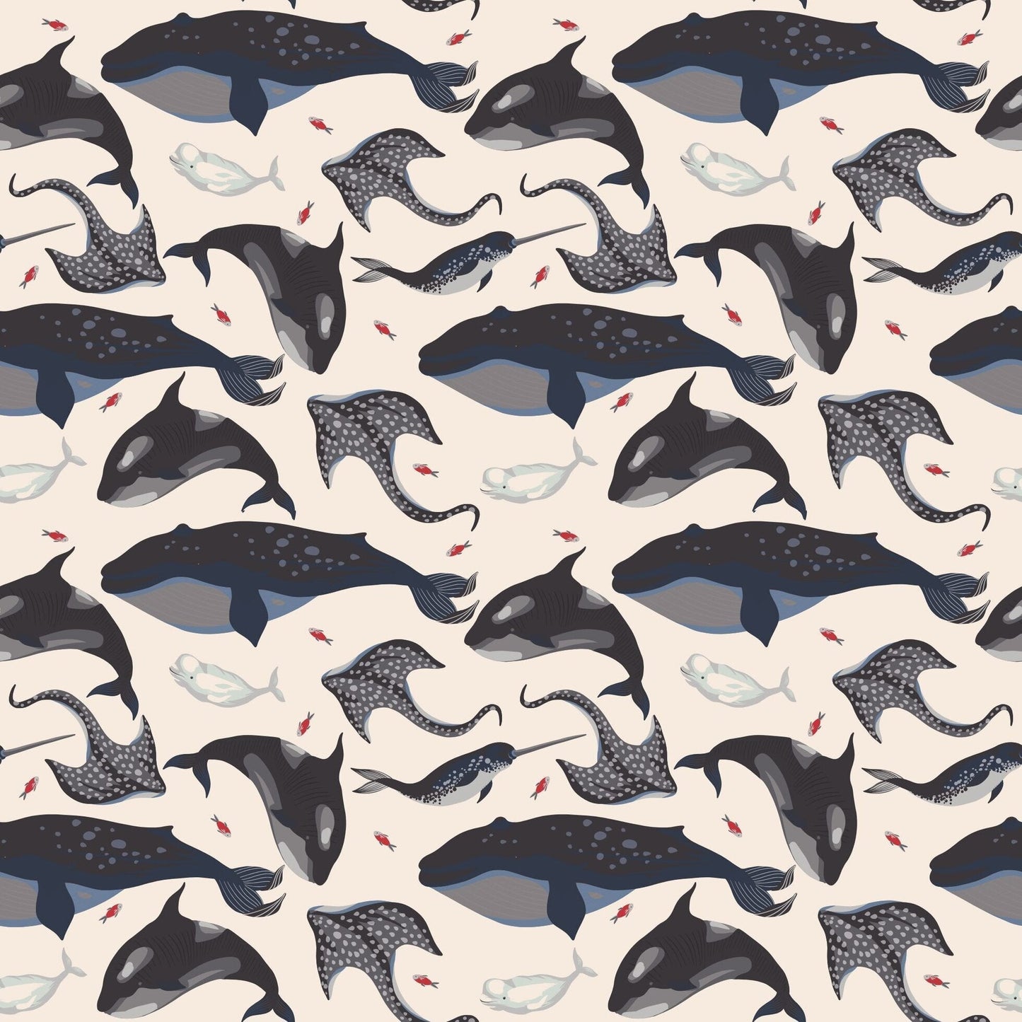 Claudia Deep Sea Creatures Whale Cap Sleeve Swirly Girl