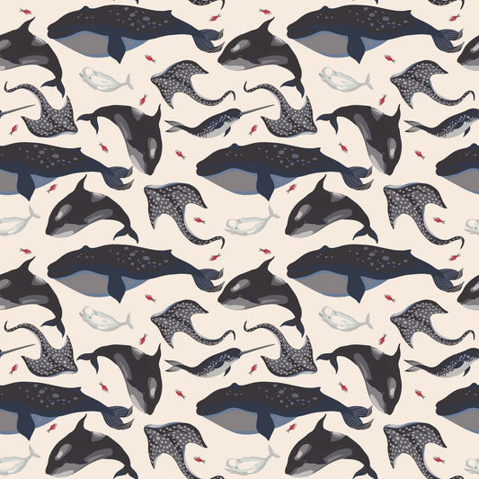 Claudia Deep Sea Creatures Whale Cap Sleeve Swirly Girl