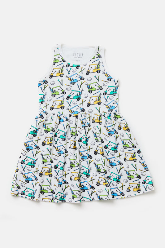 Hudson Stretchy Sleeveless Twirl Dress - Golf